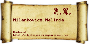 Milankovics Melinda névjegykártya